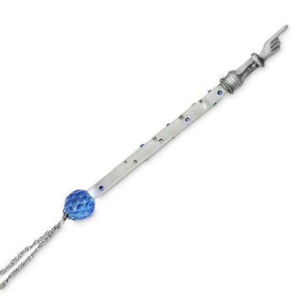 Rite Lite Pewter and Blue Crystal Yad with Stones - 7.25 in. YAD-PC-1-B